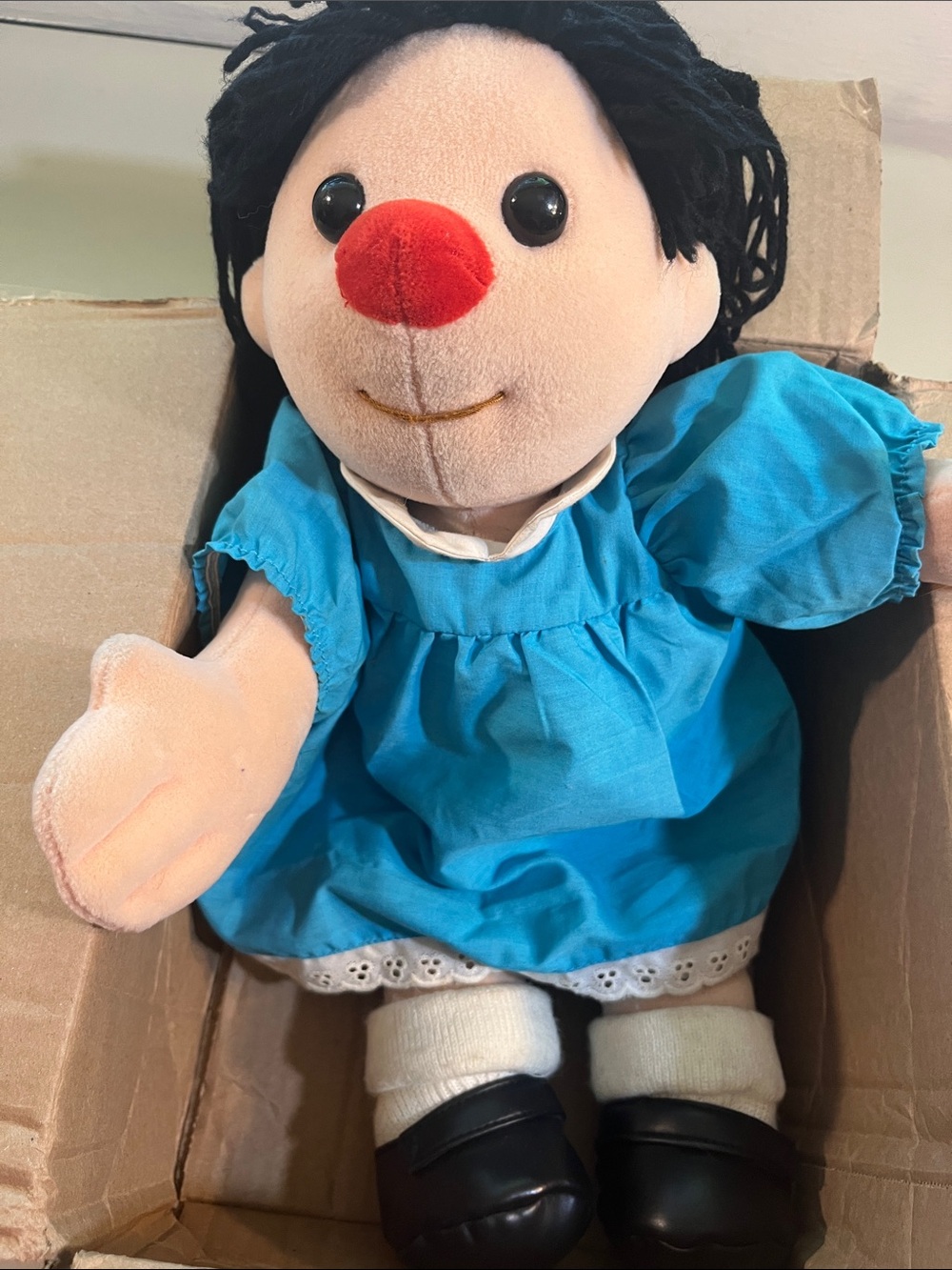 For cm mommy only! Plush Cloth Doll in Blue Dress - Soft Kids Toy